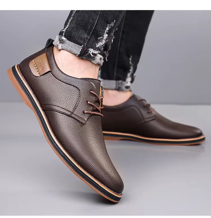 Men's Genuine Leather Orthopedic Sneakers | Savoni