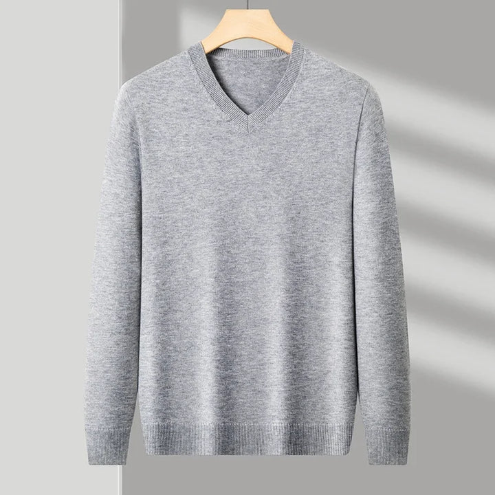 Men's Wool V-Neck Sweater | Savoni