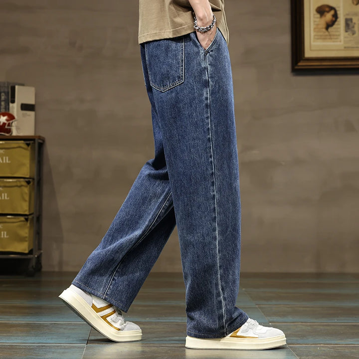 Baggy Wide-Leg Jeans – Men's Drawstring Casual Denim | Arden
