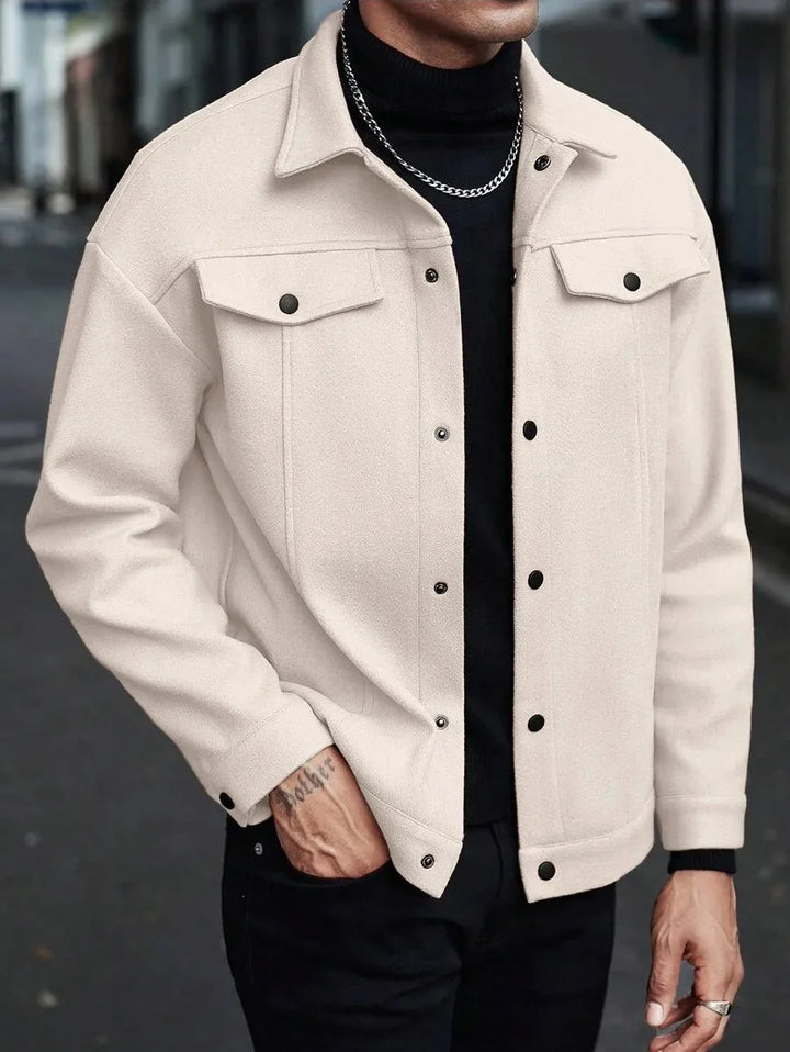 Men's Wool Button-Up Jacket | Savoni