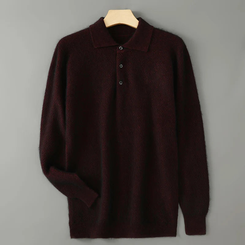 Men's Wool Cashmere Button-Up Sweater | Savoni