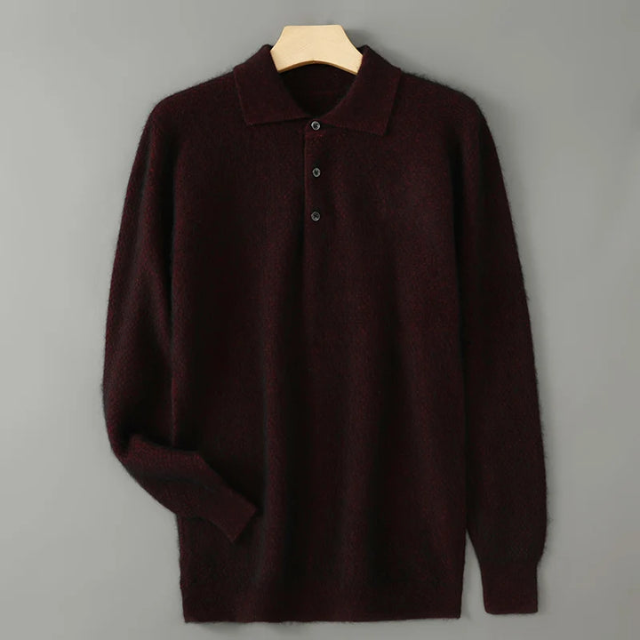Men's Wool Cashmere Button-Up Sweater | Savoni
