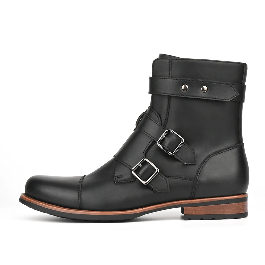 Savonti Leather Monk-Strap Boots