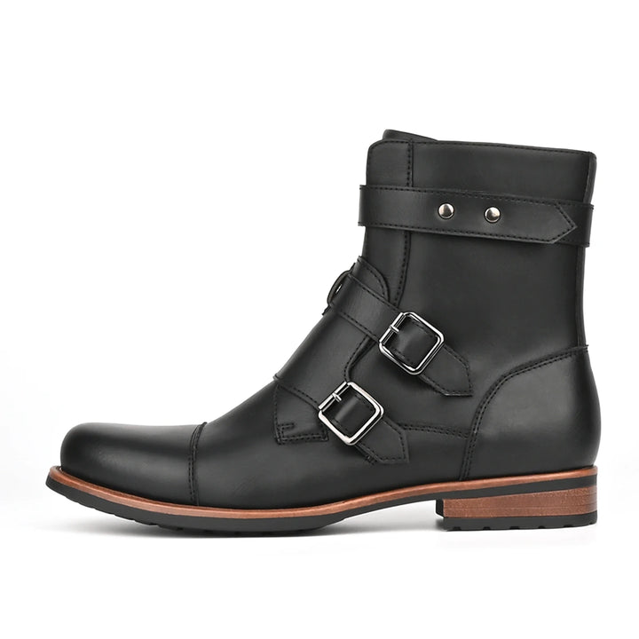 Savonti Leather Monk-Strap Boots