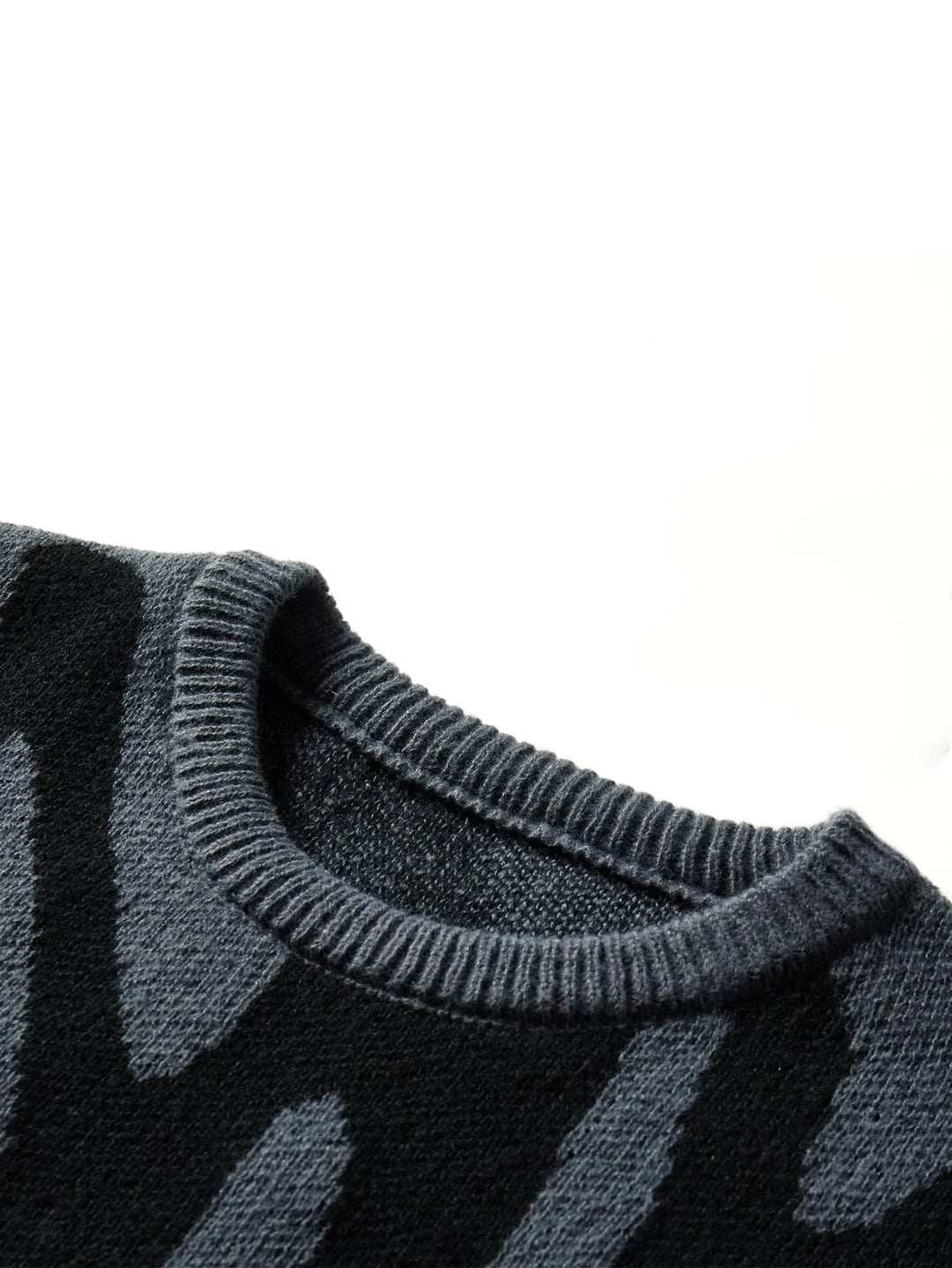 Abstract Wool Pullover Sweater – Men's Oversized Knit | Garen
