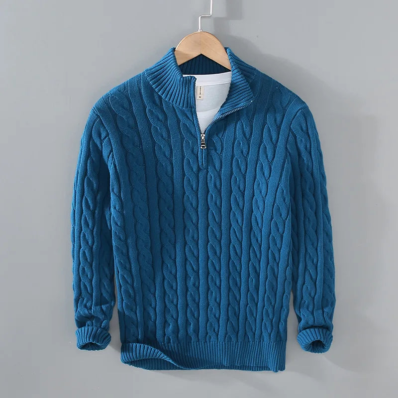 Men's Cotton Half-Zip Sweater | Arden