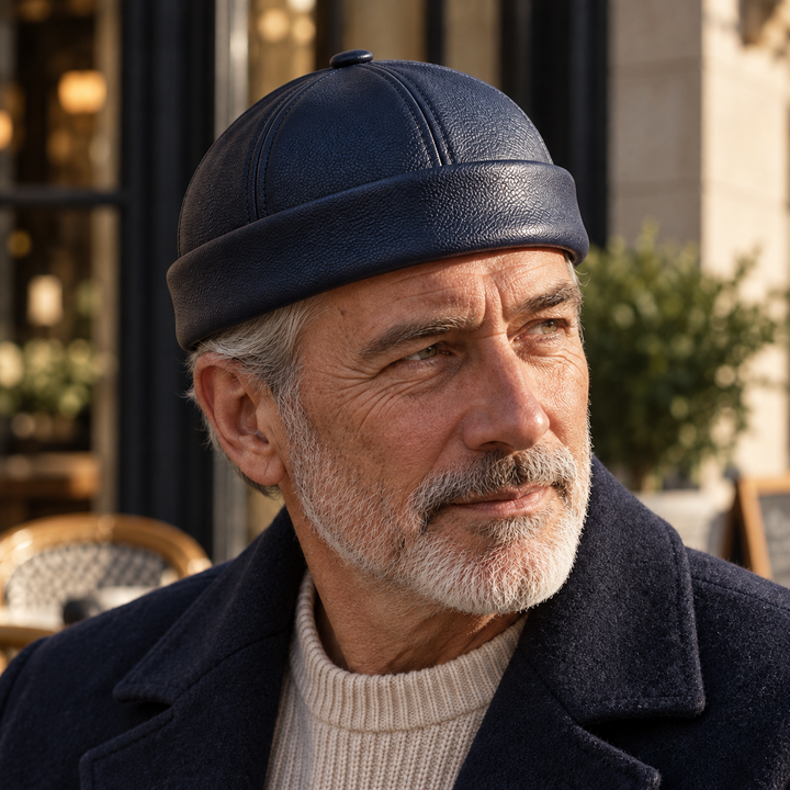 Marino Leather Docker Cap