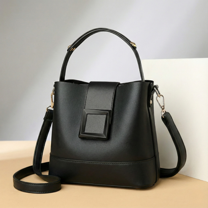 Women's Leather Handbag with Gold Hardware | Savona