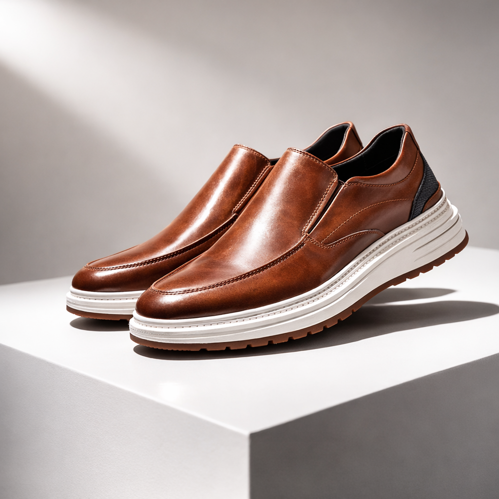 Savonti Men's Leather Slip-On Loafers