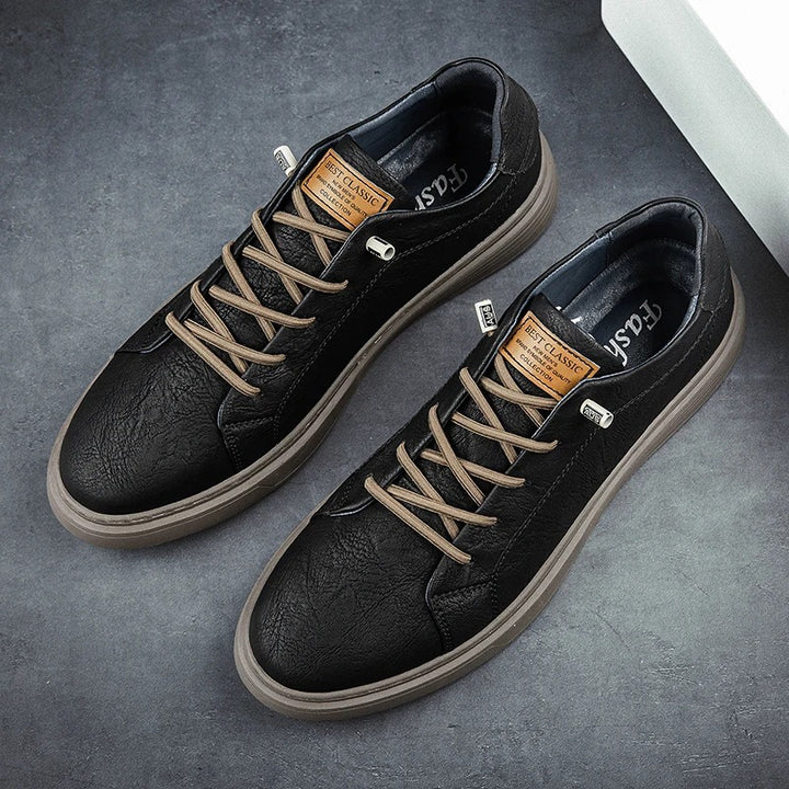 Leather Low-Top Sneakers – Men's Casual Shoes | Verano