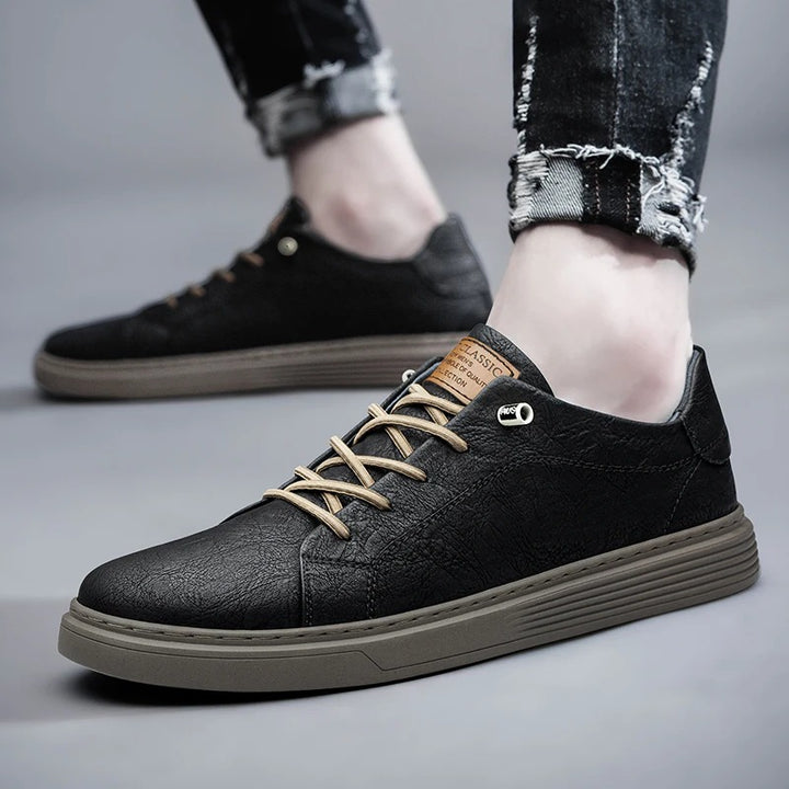 Leather Low-Top Sneakers – Men's Casual Shoes | Verano