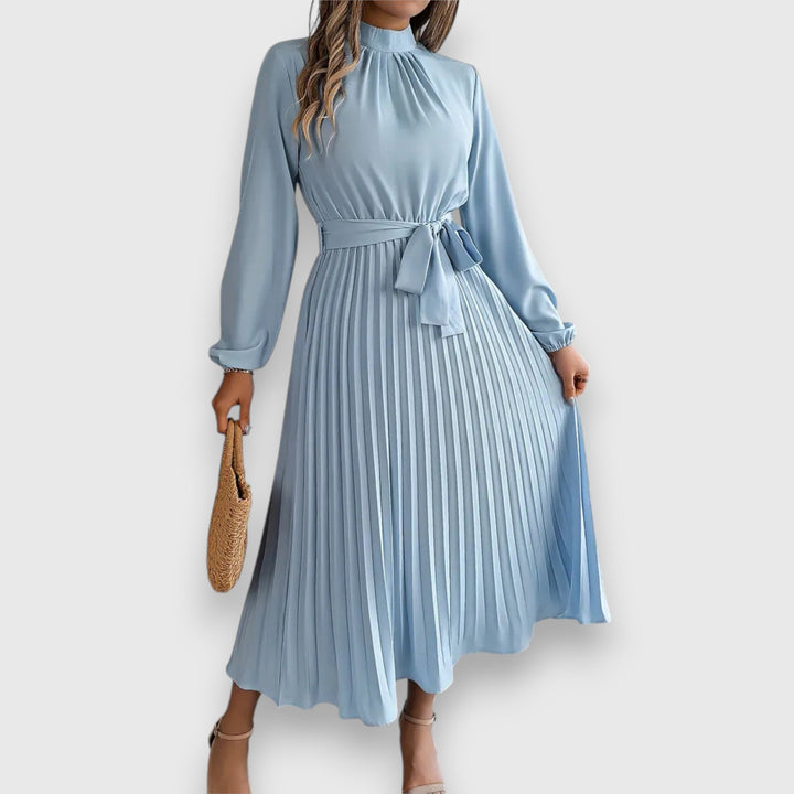 Pleated Midi Dress – Women's Elegant Dress | Valentina