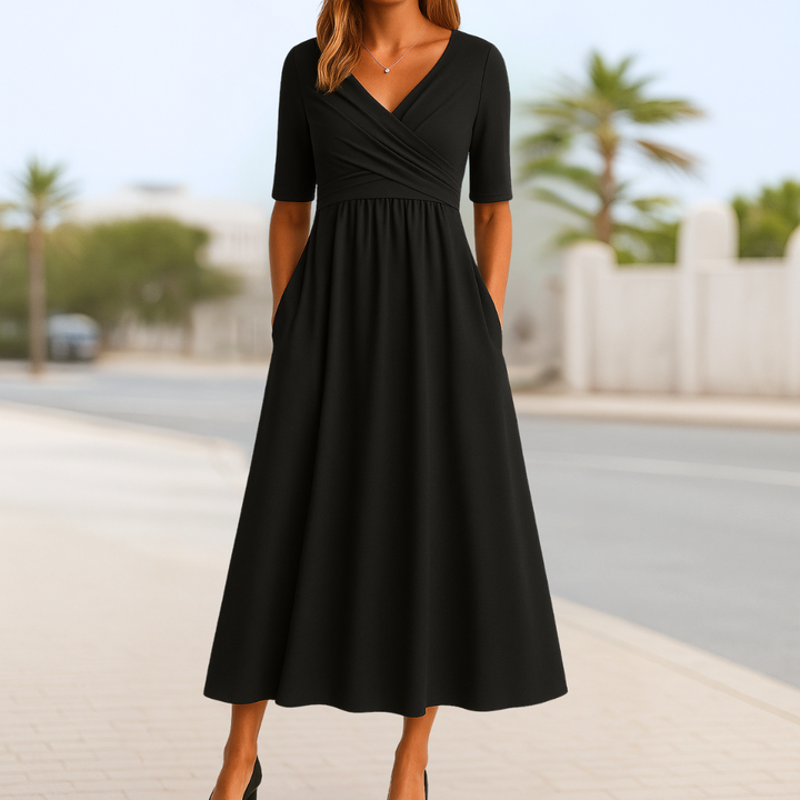 Wrap Midi Dress – Women's Elegant Dress | Celeste