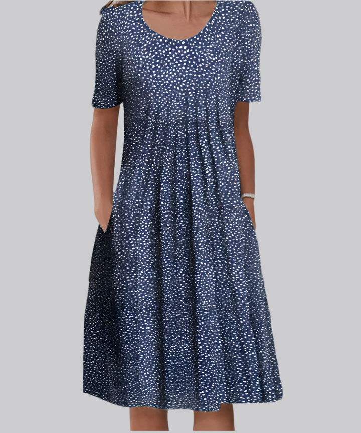 Floral A-Line Midi Dress – Women's Casual Summer Dress | Anabella