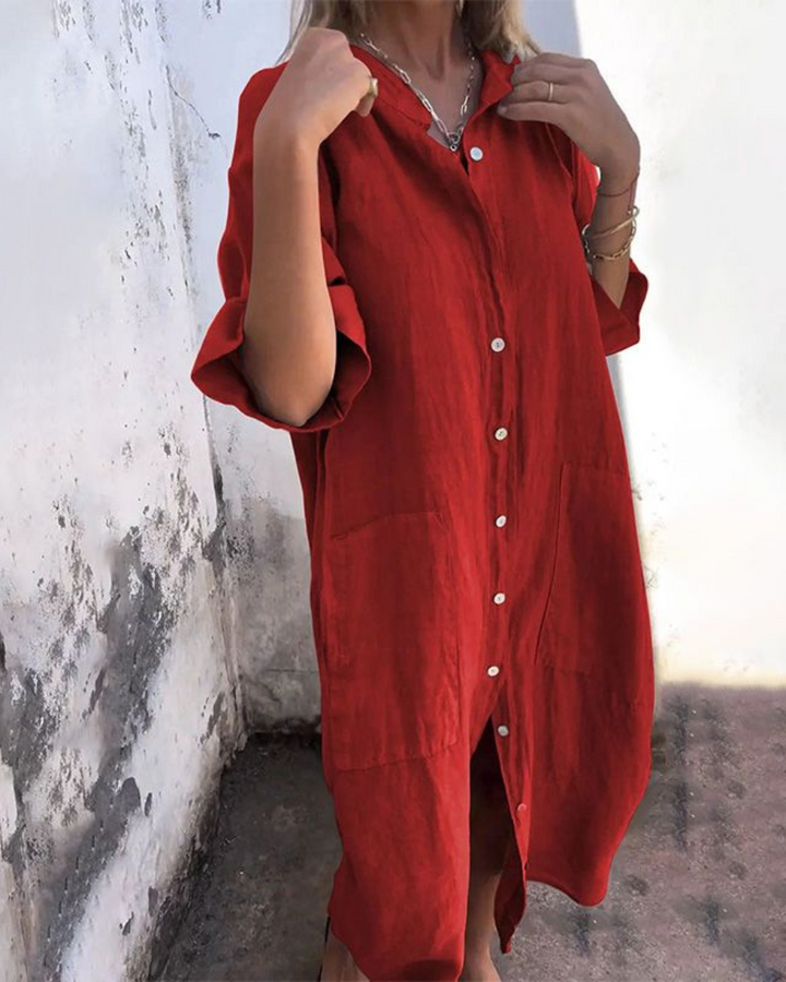 Boho Shirt Dress – Women's Casual Dress | Natalia
