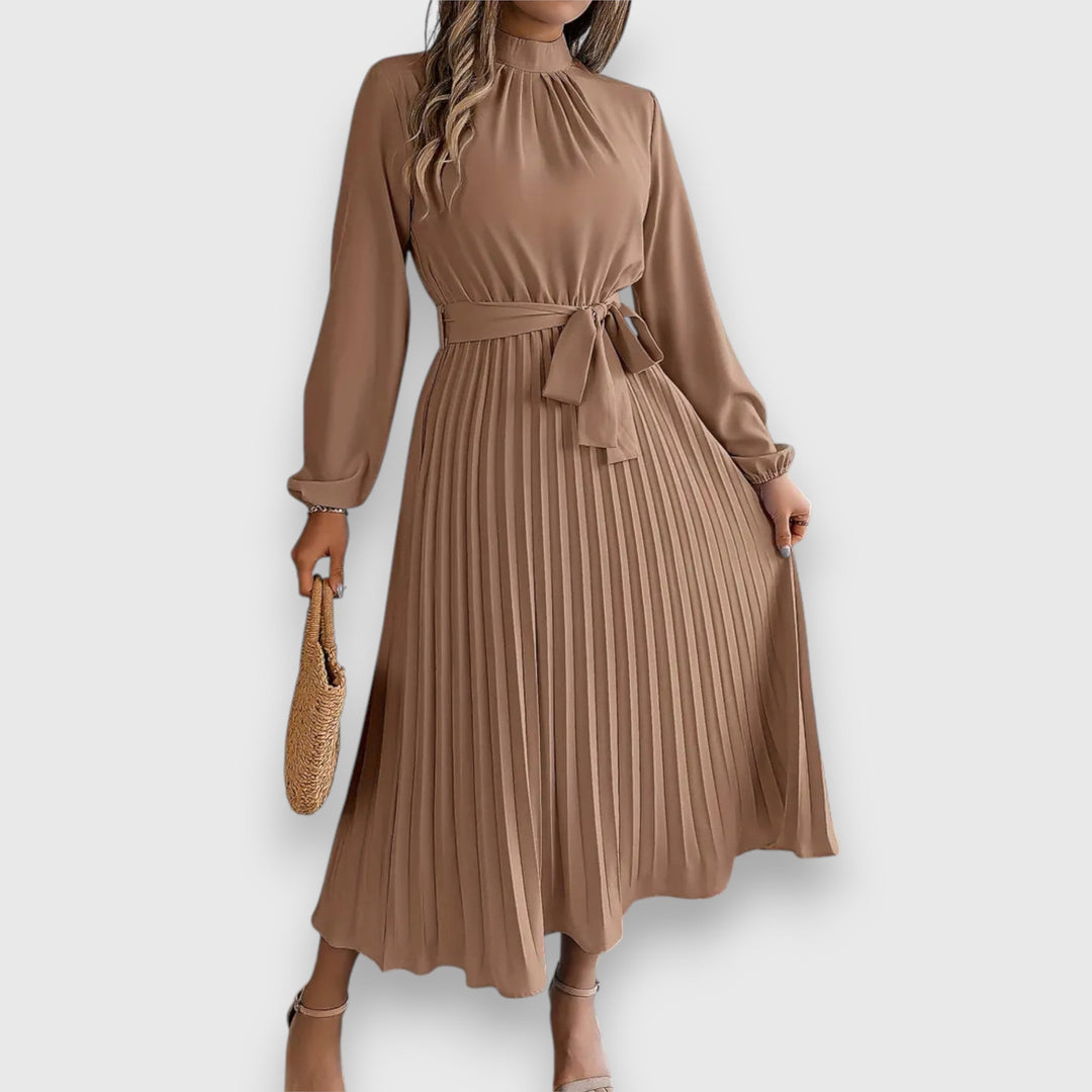 Pleated Midi Dress – Women's Elegant Dress | Valentina