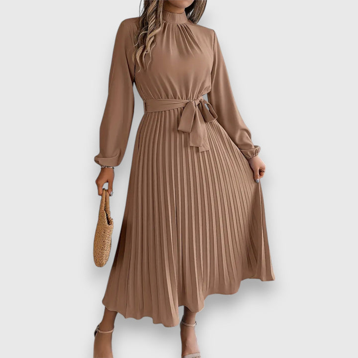 Pleated Midi Dress – Women's Elegant Dress | Valentina