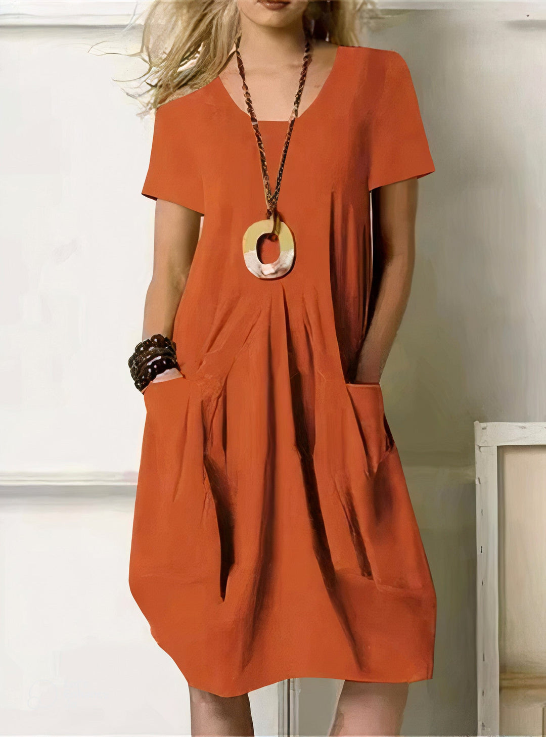 Pocket Midi Dress – Women's Casual Summer Dress | Seraphina