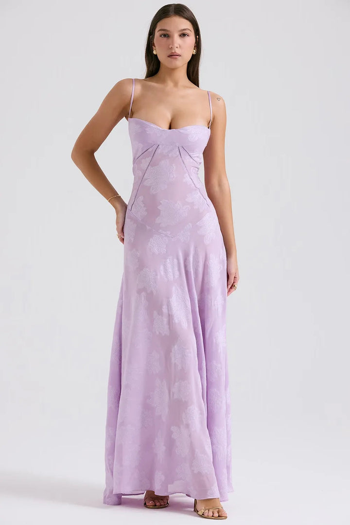 Open Back Maxi Dress – Women's Elegant Dress | Seraphina