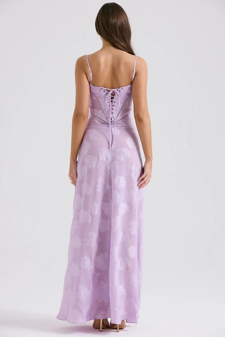 Open Back Maxi Dress – Women's Elegant Dress | Seraphina