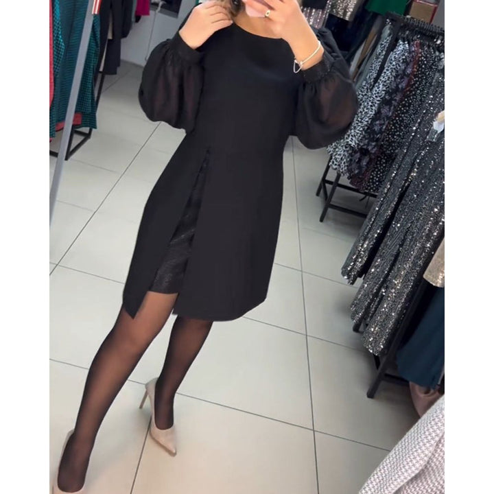 Puff Sleeve Midi Dress – Women's Elegant Dress | Ariana