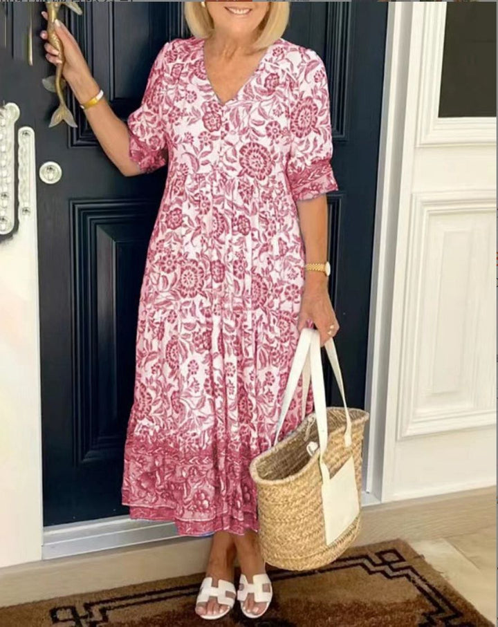 Floral Tiered Maxi Dress – Women's Casual Summer Dress | Vivienne