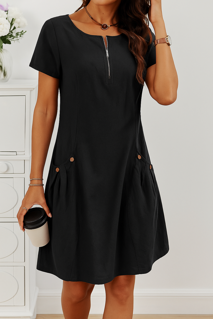 Pocket Midi Dress – Women's Casual Dress | Seraphina