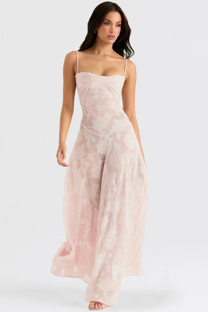 Open Back Maxi Dress – Women's Elegant Dress | Seraphina