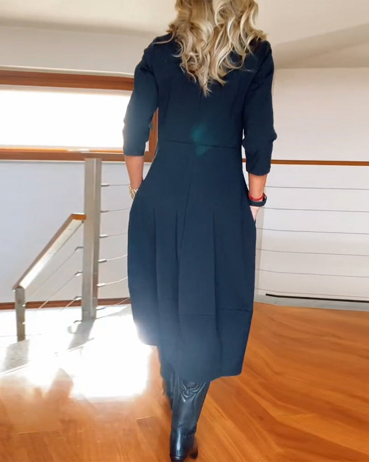 Pocket Midi Dress – Women's Elegant Dress | Callista