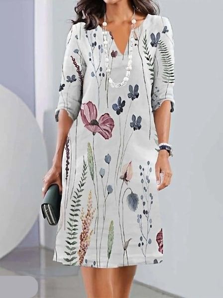 Floral Flutter Sleeve Midi Dress – Women's Summer Dress | Amara