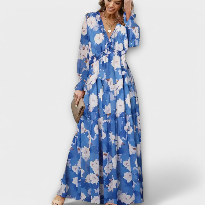 Floral Wrap Maxi Dress – Women's Casual Dress | Liora