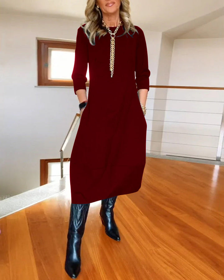 Pocket Midi Dress – Women's Elegant Dress | Callista