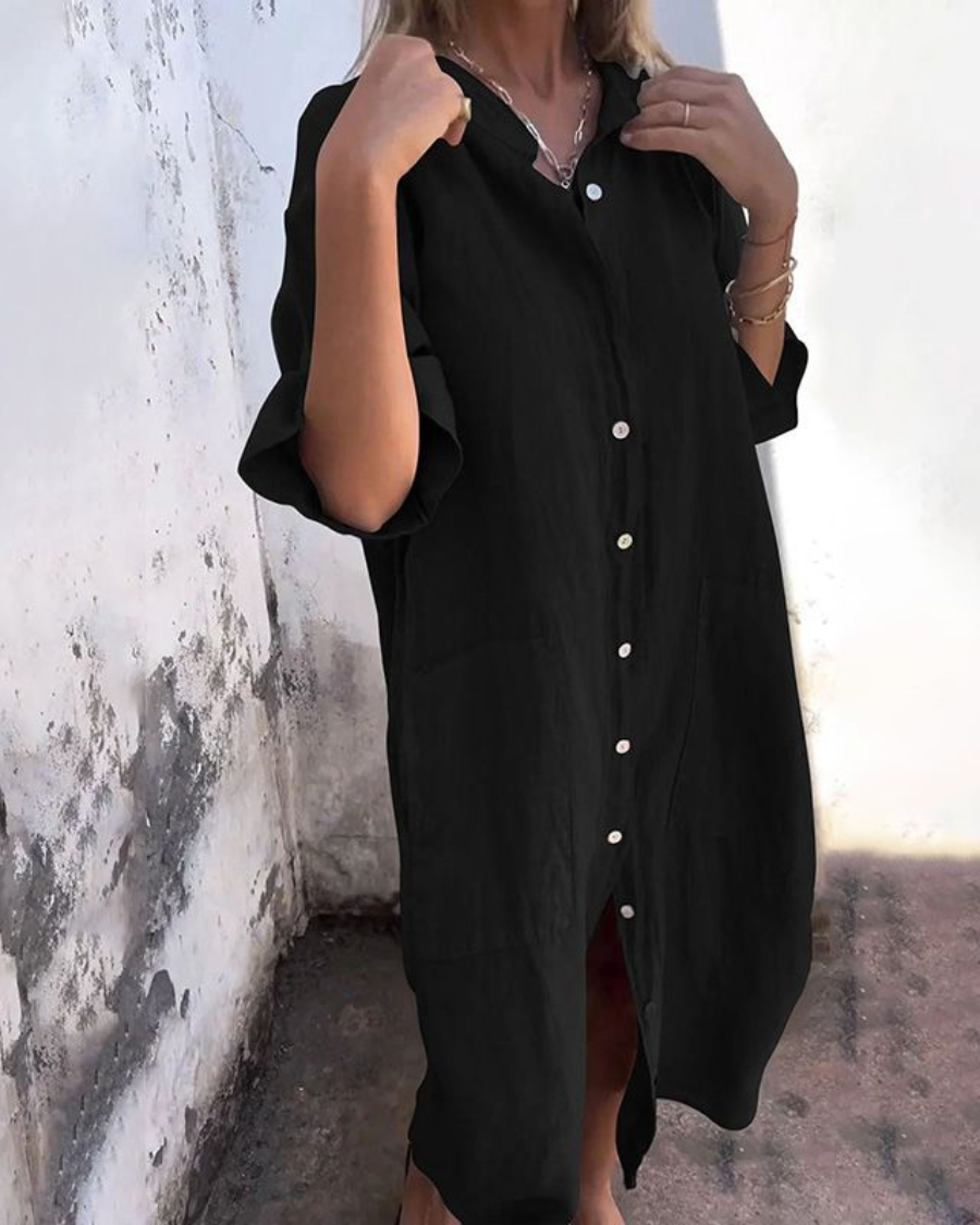Boho Shirt Dress – Women's Casual Dress | Natalia