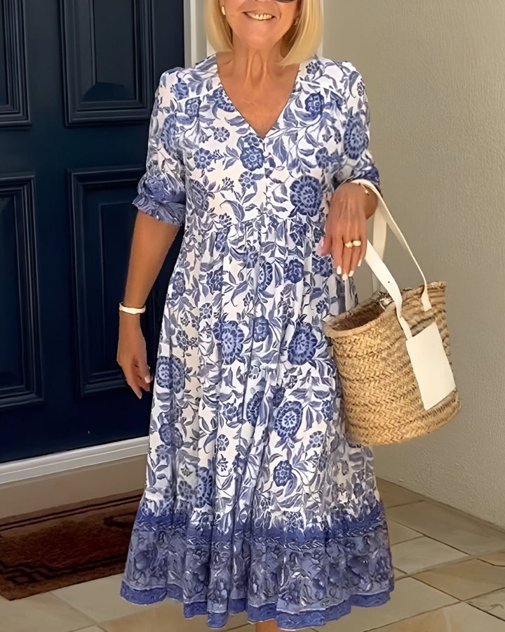 Floral Tiered Maxi Dress – Women's Casual Summer Dress | Vivienne