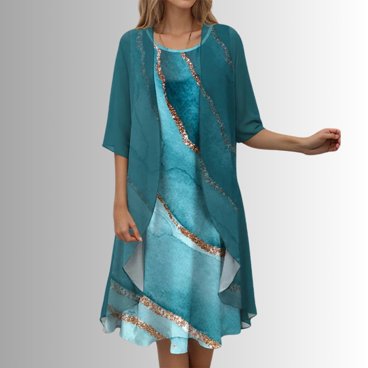 Floral Lace Trim Midi Dress – Women's Casual Summer Dress | Seraphina