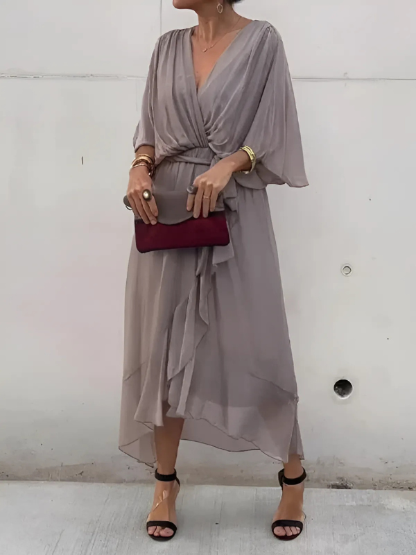 Wrap Midi Dress – Women's Casual Dress | Sylvia