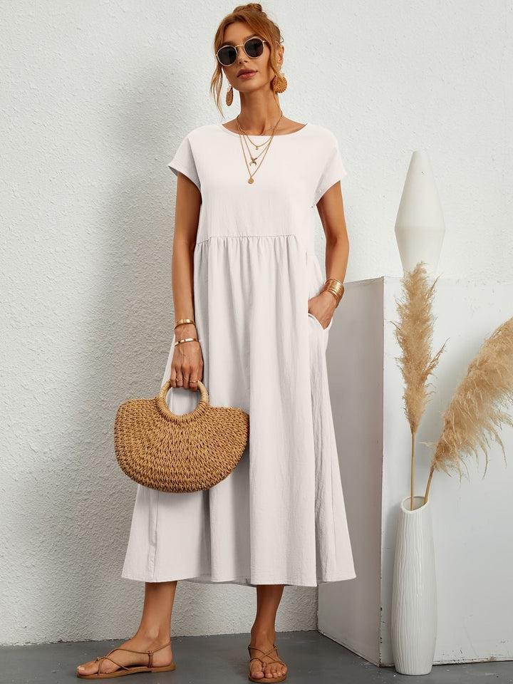 Smocked Maxi Dress – Women's Casual Summer Dress | Camille