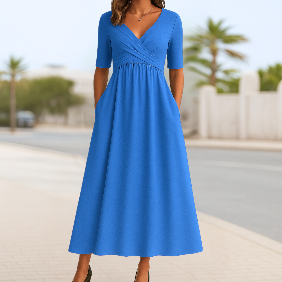 Wrap Midi Dress – Women's Elegant Dress | Celeste