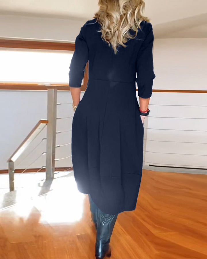 Pocket Midi Dress – Women's Elegant Dress | Callista