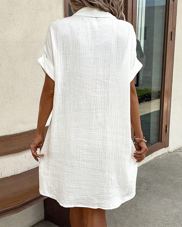 Linen Shirt Dress – Women's Casual Summer Dress | Emilia
