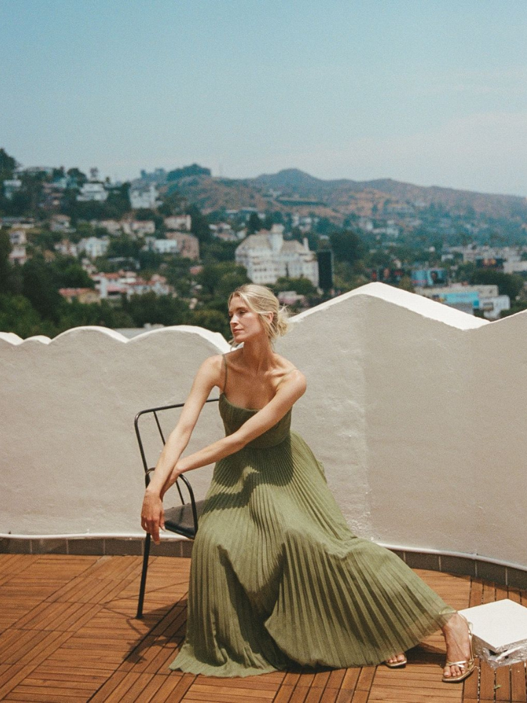 Pleated Maxi Dress – Women's Elegant Dress | Elena