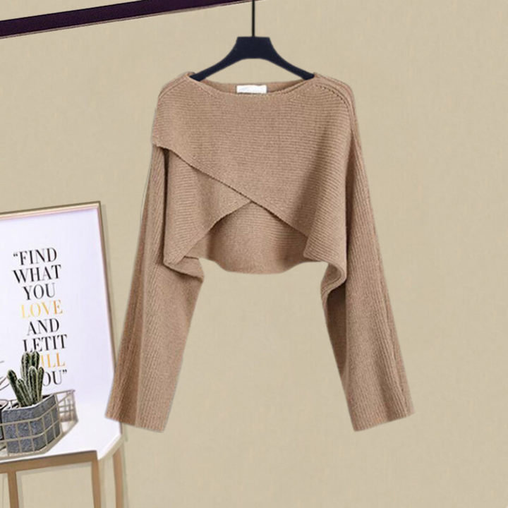 Knit Cardigan Midi Dress Set – Women's Casual Set | Marina