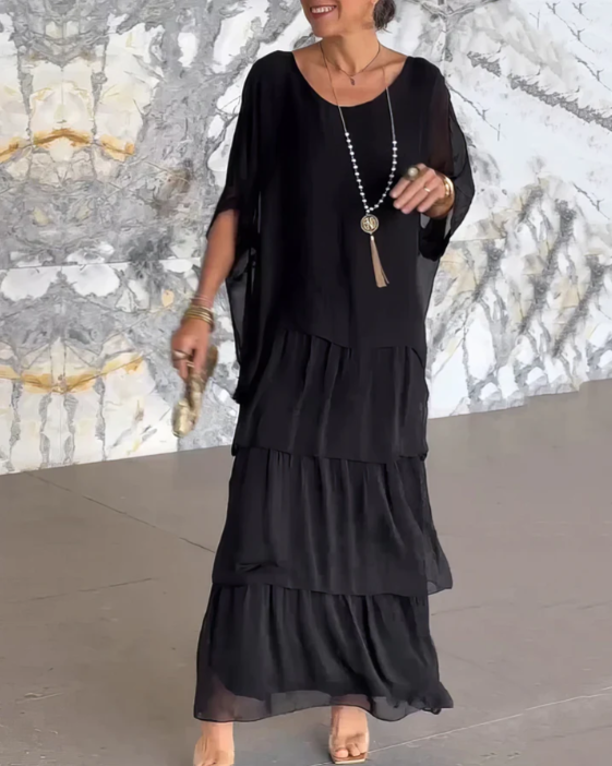 Batwing Sleeve Maxi Dress – Women's Casual Dress | Lorena