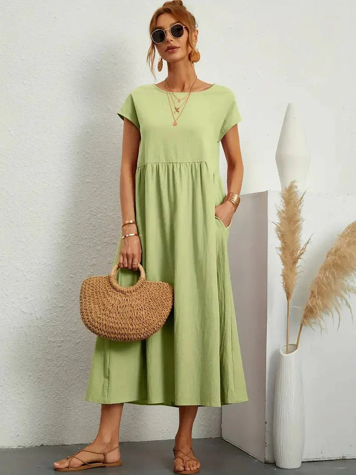 Smocked Maxi Dress – Women's Casual Summer Dress | Camille