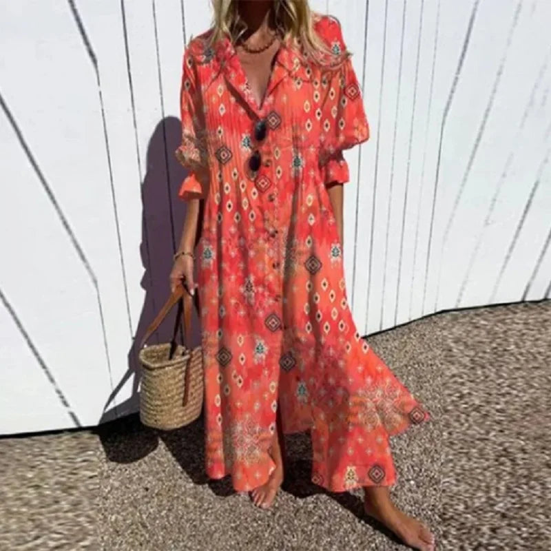 Boho Lace Maxi Dress – Women's Casual Summer Dress | Seraphina