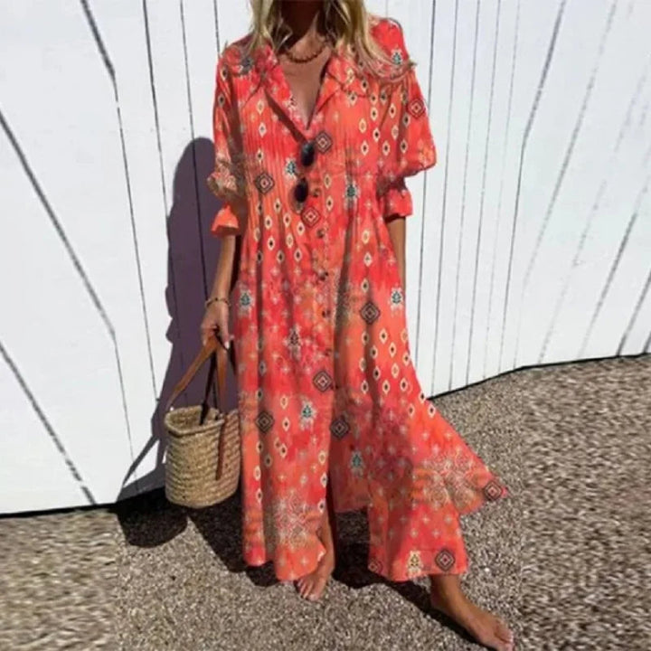 Boho Lace Maxi Dress – Women's Casual Summer Dress | Seraphina