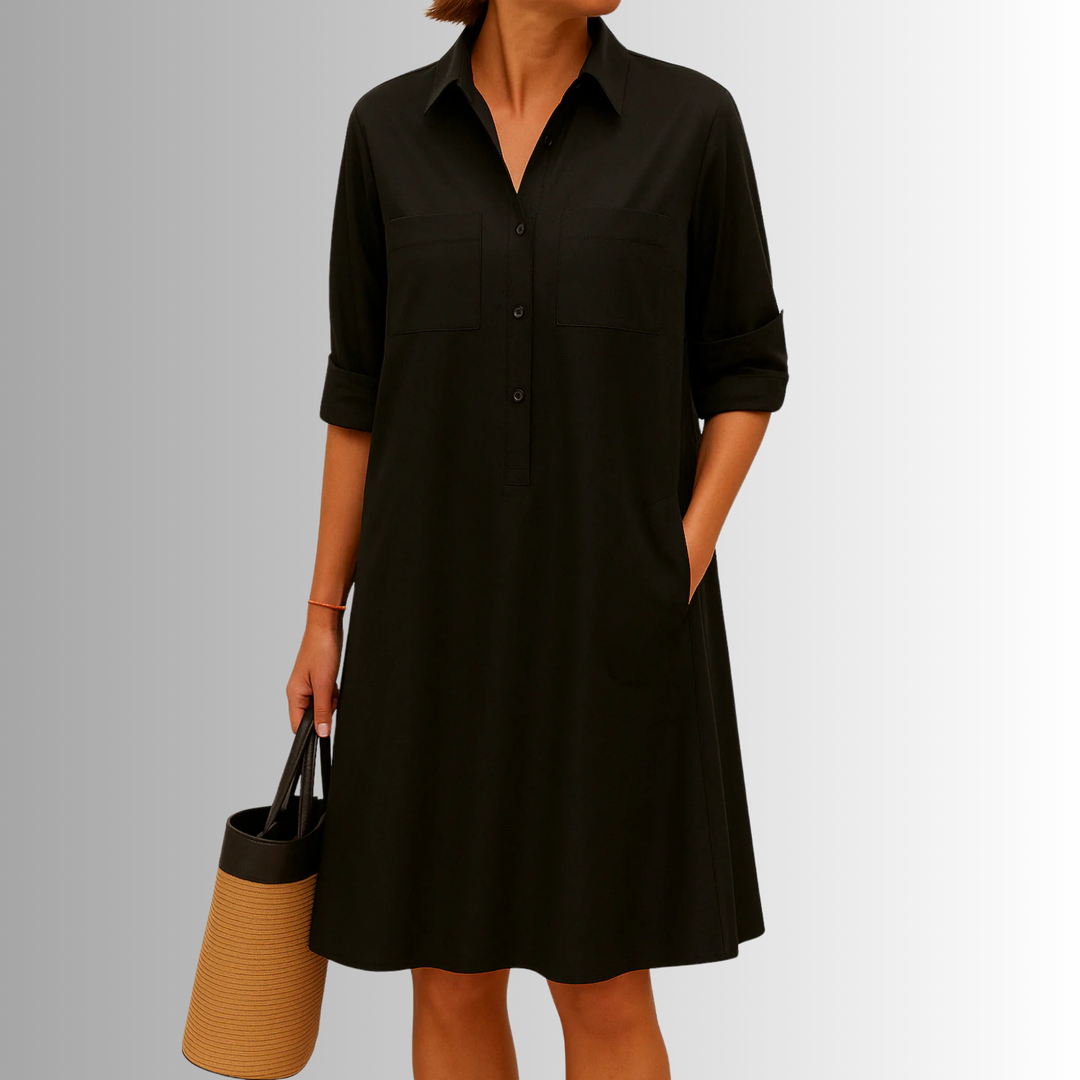 Button-Down A-Line Dress – Women's Elegant Dress | Sophia