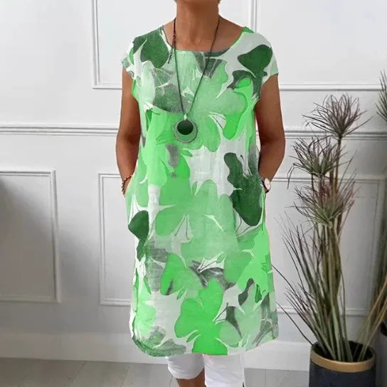 Printed Pocket Shift Dress – Women's Casual Dress | Seraphina