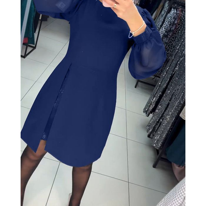 Puff Sleeve Midi Dress – Women's Elegant Dress | Ariana