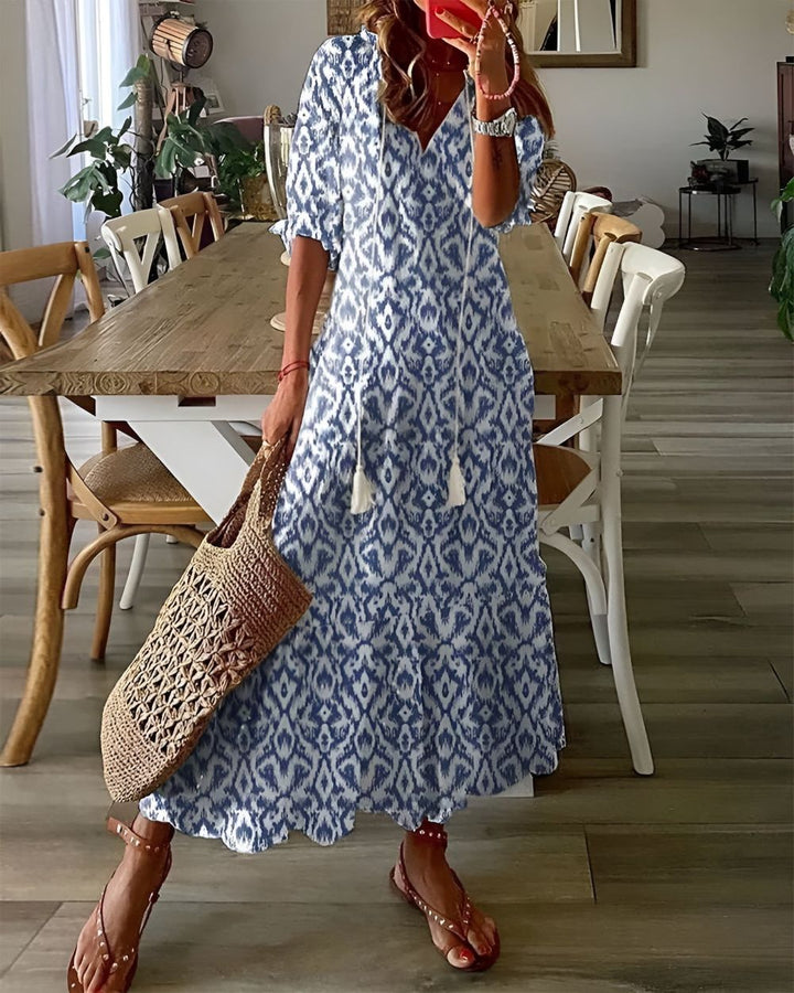 Floral V-Neck Maxi Dress – Women's Summer Dress | Isabella
